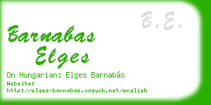 barnabas elges business card